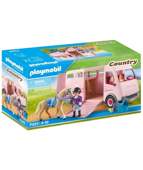 PLAYMOBIL - 71237 - Country - Van avec cheval