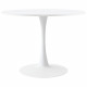 Table ronde TULIPA - MDF laqué blanc - Diam 100 cm