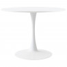 Table ronde TULIPA - MDF laqué blanc - Diam 100 cm