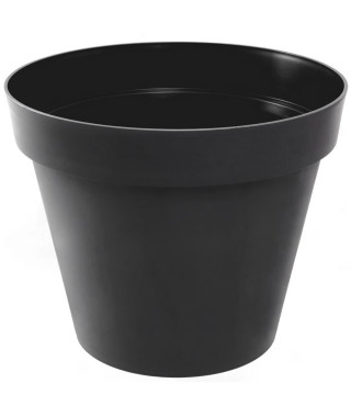 EDA Pot de fleur rond Toscane - Ø 30 x H 26 cm - 10 L - Gris anthracite