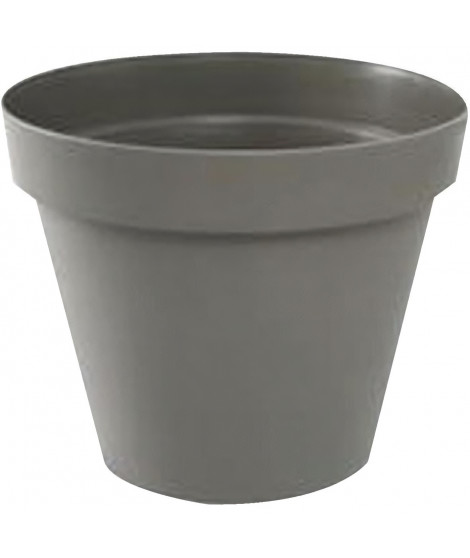 EDA Pot de fleur rond Toscane - Ø 30 x H 26 cm - 10 L - Taupe