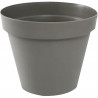 EDA Pot de fleur rond Toscane - Ø 30 x H 26 cm - 10 L - Taupe