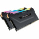 Mémoire RAM - CORSAIR - Vengeance RGB Pro DDR4 - 16GB 2x8GB DIMM - 2666 MHz  - 1.20V - Noir (CMW16GX4M2A2666C)