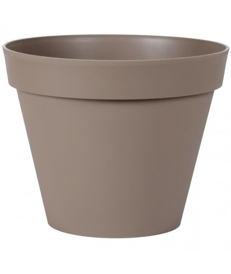 EDA Pot de fleur rond Toscane - Ø 40 x H 32 cm - 23 L - Taupe