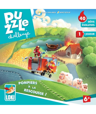 PUZZLE CHALLENGE : POMPIERS A LA RESCOUSSE - Jeu de société - Casse tete - Des 6 ans - LOKI - 70042