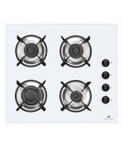 Table 4 foyers CONTINENTAL EDISON - Gaz verre blanc