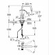 Robinet filtrant de cuisine - Chromé - Filtration de l'eau - Bec haut en U - Rotation 150° - GROHE Blue Pure Start - 30595000