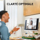 Webcam - Full HD 1080p - LOGITECH - Brio 100 - Microphone intégré - Blanc cassé - (960-001617)