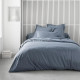 Drap housse TODAY Essential - 160 x 200+23 cm - 2 personnes - 100% Coton uni - Denim