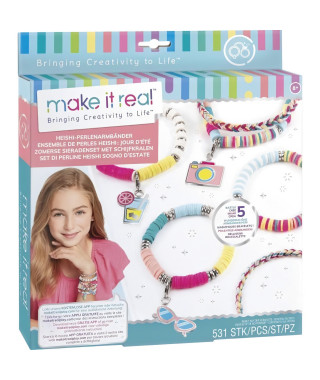 Make It Real - Bijoux Heishi Jours d'Été - Fabrication de bijoux enfants - Des 8 ans - Lansay