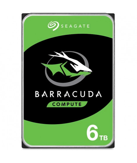 SEAGATE - Disque dur Interne HDD - BarraCuda - 6To - 5 400 tr/min - 3.5