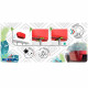 EDA Jardiniere cavaliere CANCUN 55 cm - Volume 19,5 L - pour Rambardes et Balcons - Rouge rubis