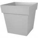 EDA Pot de Fleur Carré TOSCANE 39 cm - 38 L - 39 x 39 x H 39 cm - Gris béton