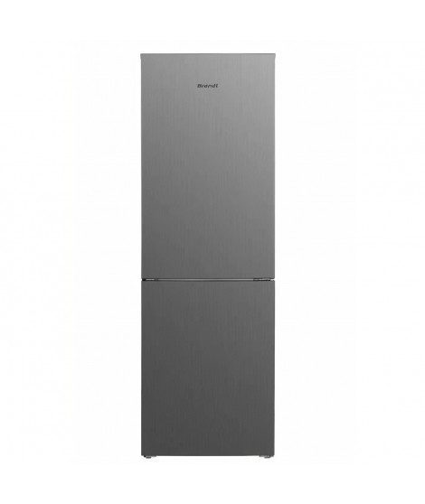 Réfrigérateur combiné BRANDT BFC8611NX - 2 portes - 327 L (221L + 106L) - 185x60x68 cm - Inox