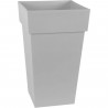 EDA Pot de Fleur Carré Haut TOSCANE - 62 L - 39 x 39 x H 65 cm - Gris béton