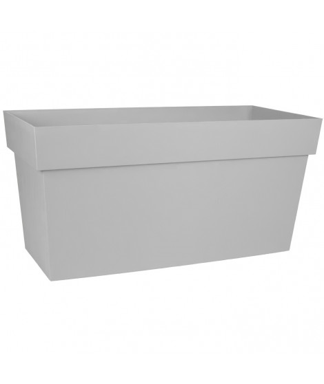 EDA Muret avec roulettes Pot de TOSCANE - 79 x 35 x H 39 cm - 74 L - Gris béton