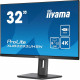 Ecran PC - IIYAMA - XUB3293UHSN-B5 - 32 IPS LED 4K 3840 x 2160 - 4ms - 60Hz - HDMI DP USB-C