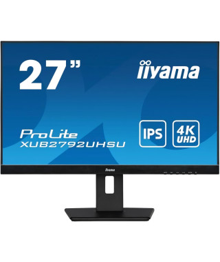Ecran PC - IIYAMA - XUB2792UHSU-B5 - 27 IPS LED 4K 3840 x 2160 - 4ms - 60Hz - HDMI DP USB-C