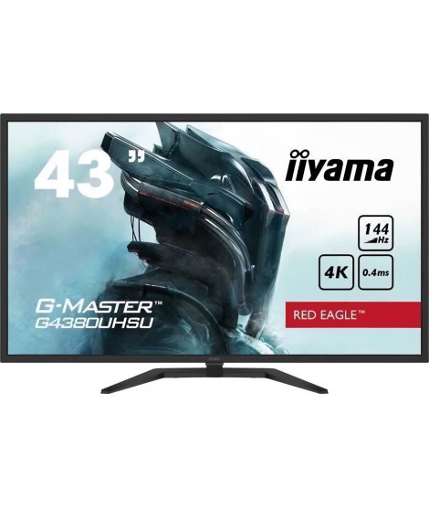 Ecran PC Gamer - IIYAMA G4380UHSU-B1 - G-MASTER - 43 4K - Dalle VA - 0.4 ms - 144Hz - HDMI 2.0 / DisplayPort - AMD FreeSync