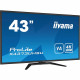 Ecran PC - IIYAMA - X4373UHSU-B1 - 43 VA LED 4K 3840 x 2160 - 3ms - 60Hz - 2 x HDMI 1 x DP 1x mini DP