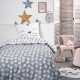 Parure de lit TODAY - housse de couette 140x200 + 2 taies d'oreiller 63x63 - 1 personne - FUNNY2.1 - Gris