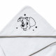 Cape de bain DISNEY 101 DALMATIENS - Des la naissance - Coton - 75 x 75 cm - Blanc