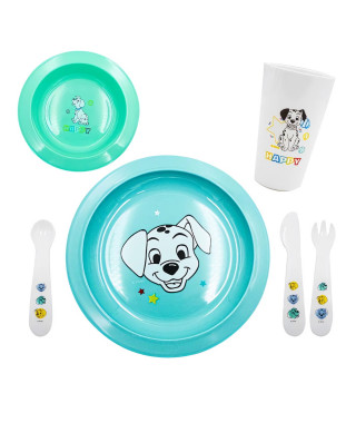 Coffret repas DISNEY 101 DALMATIENS - Assiette+Bol+Gobelet+Couverts - Polypropylene