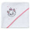 Cape de bain DISNEY MARIE - Des la naissance - Coton - 75 x 75 cm - Blanc