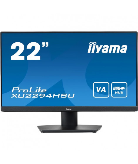 Ecran PC - IIYAMA - XU2294HSU-B2 - 22 VA LED FHD - 1ms - 75Hz - HDMI DP