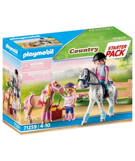 PLAYMOBIL - 71259 - Country - Starter Pack - Cavaliers et chevaux