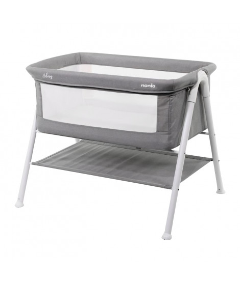 Berceau bébé NANIA HILLARY - Des la naissance - 9 Kg max - Matelas 3cm d'épaisseur inclus - Espace de rangement sous le berceau