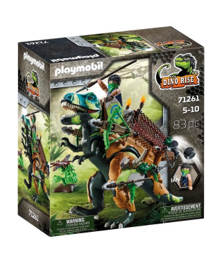 PLAYMOBIL - 71261 - Dino Rise - Tyrannosaure et soldat