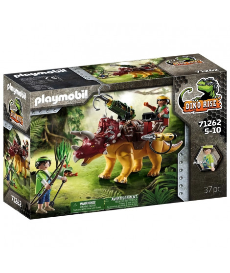 PLAYMOBIL - 71262 - Dino Rise - Tricératops et soldats