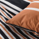 Parure de lit 2 personnes -TODAY - 260x240 cm - 100% Coton - Orange, Noir et Blanc