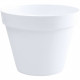 EDA Pot de fleur rond Toscane - Ø 40 x H 32 cm - 23 L - Blanc