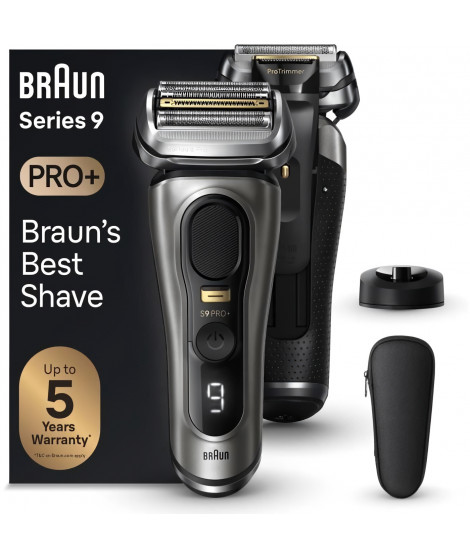 Rasoir électrique BRAUN - Séries 9 PRO+ 9515s - 5 Éléments De Rasage, Tondeuse De Précision Intégrée, Base De Recharge, Étanche