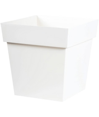 Pot de fleur EDA Plastique Carré TOSCANE Blanc 39 x 39 x H 39 cm 38 L