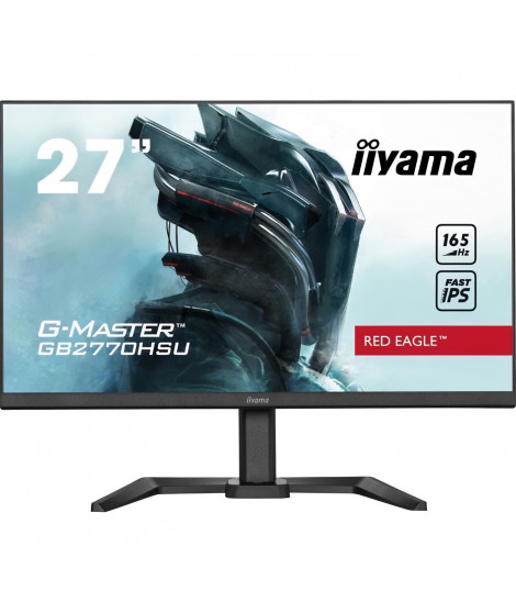 Ecran PC Gamer - IIYAMA G-Master Red Eagle GB2770HSU-B5 - 27 FHD - Dalle Fast IPS - 0.8 ms - 165Hz - HDMI / DP - AMD FreeSync…