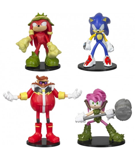 SONIC - 4 FIGURINES ARTICULÉES - 7,5 CM (ASST)