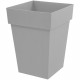 EDA Pot de Fleur Carré Mi-Haut TOSCANE - 51 L - 39 x 39 x H 53 cm - Gris béton