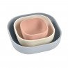 BEABA, Lot de 3 bols repas enfants silicone gigogne, rose