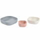 BEABA, Lot de 3 bols repas enfants silicone gigogne, rose