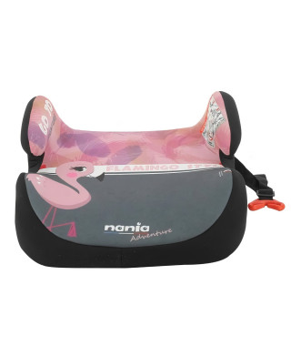 Rehausseur bas NANIA TOPO - Isofix - Groupe 3 (22-36 Kg) - Flamingo - Fabriqué en France