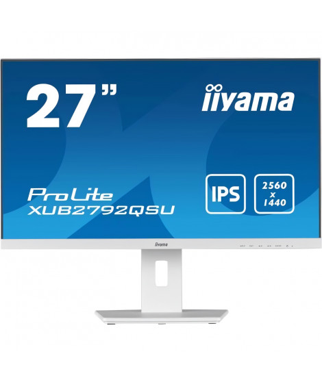 Ecran PC - IIYAMA Prolite XUB2792QSU-W5 - 27 WQHD - Dalle IPS - 5 ms - 75Hz - HDMI  / DisplayPort / DVI / USB - Pied réglable