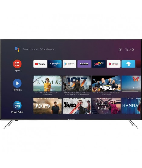 CONTINENTAL EDISON - CEQLED50SA21B7 - TV QLED UHD-4K - 50'' (126 cm) - Smart Android TV - Wifi Bluetooth - 4xHDMI - 3xUSB