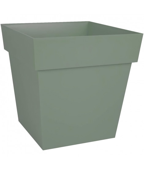 EDA Pot de Fleur Carré TOSCANE 39 cm - 38 L - 39 x 39 x H 39 cm - Vert laurier