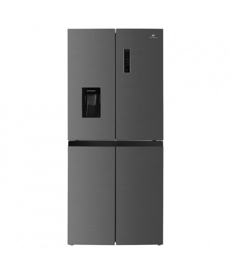 Réfrigérateur Continental Edison - CERA4D464IX - 4 portes avec distributeur d'eau - 446L - Total No Frost - L79 cm x H 180 cm…
