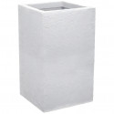 EDA Bac a Fleurs Carré Haut Graphit Up - 36 L - 29,5 x 29,5 cm x 49,5 cm - Blanc cérusé