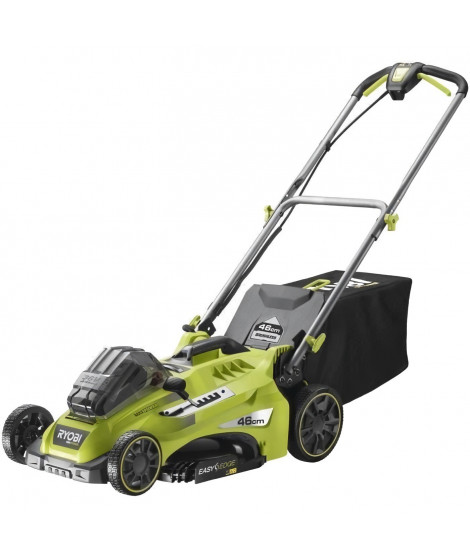 Tondeuse sur batterie brushless RYOBI RLM36X46H50PG 36V  - coupe 46 cm - Ramassage et mulching - batterie 5,0 Ah + chargeur i…