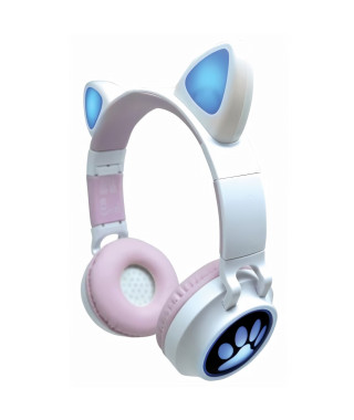 Casque audio 2-en-1 avec oreilles de chat LEXIBOOK - Bluetooth 5.0 - Rose - Pour enfants a partir de 4 ans